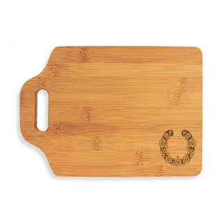 Rose Horseshoe Cutting Board Bamboo Charcuterie Horse Lover Gift #LCB896-ROSEHS - Cutting Board