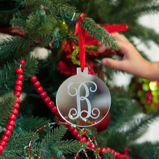 Round Mirrored Acrylic Ornament