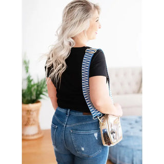 Royal Blue Textured Crossbody Strap #MNA109VL-RBLWHT - Bag Strap - Women’s