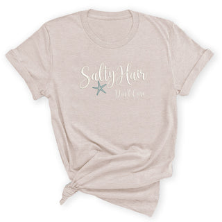Salty Hair Don’t Care T-Shirt Beach Racerback Summer Vacation Top #HPTS43-SALTYH2 - Screen Printed T-Shirt - Women’s