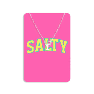 Salty Margarita Keepsake Necklace Card #VLJC-1355SV-SALTY - Pendant/Charm Necklace