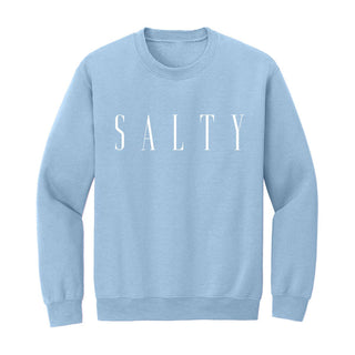 Salty Sweatshirt Coastal Beach Graphic Cozy Seaside Pullover #HPSW-SALTY - Light Blue / Small - Graphic Sweatshirt