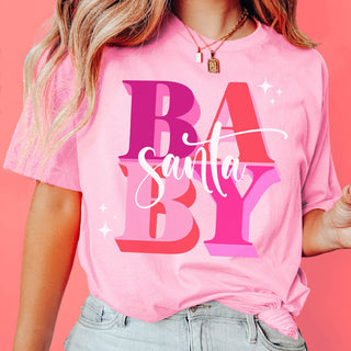 Santa Baby T Shirt Christmas Holiday Graphic Cute Festive Winter Tee #HPTS-LTPKSM-SB24 - Screen Printed T-Shirt