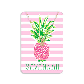 Savannah Pineapple Keepsake Necklace Card #VLJC-1353GD-SAVPINE - Pendant/Charm Necklace