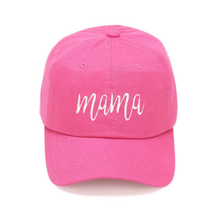 Script Mama Embroidered Baseball Cap Mother’s Day Gift for Mom #M190VL-MAMA - Hot Pink - Baseball Cap - Women’s