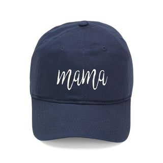 Script Mama Embroidered Baseball Cap Mother’s Day Gift for Mom #M190VL-MAMA - Navy - Baseball Cap - Women’s
