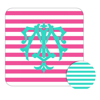 Personalized Hot Pink Stripe Desk Set