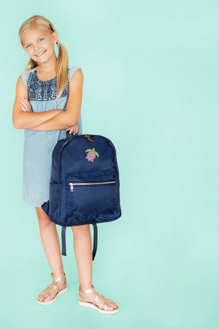 Sea Turtle Charlie Backpack Coastal School Travel Water Resistant Bag #M364VL-TUR - Backpack - Kids