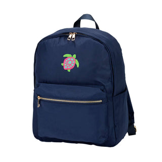 Sea Turtle Charlie Backpack Coastal School Travel Water Resistant Bag #M364VL-TUR - Navy - Backpack - Kids