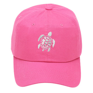 Sea Turtle Embroidered Hat Coastal Beach Baseball Cap for Men Women #M190-TUR24 - Hot Pink - Baseball Cap - Women’s