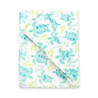 Sea Turtle Plush Throw Blanket Coastal Beach Gift Soft Ocean Decor #M280VL-TRCOL - Throw Blanket