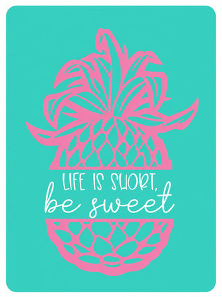 Silver Pineapple Magnetic Keepsake Card #HPM-SWEET
