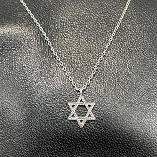 Silver Star of David Necklace #ENS-STAR-DAVID - Pendant/Charm Necklace