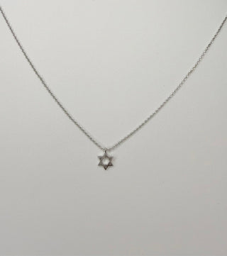 Silver Star of David Necklace #ENS-STAR-DAVID - Pendant/Charm Necklace