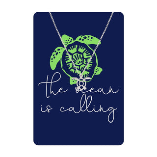 Silver Turtle Necklace Card 
