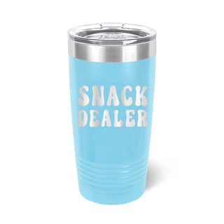 Snack Dealer Tumbler Light Blue 20oz Insulated Cup Funny Mom Gift #TWB20-SNACK-LTBLU - Insulated Mug/Tumbler
