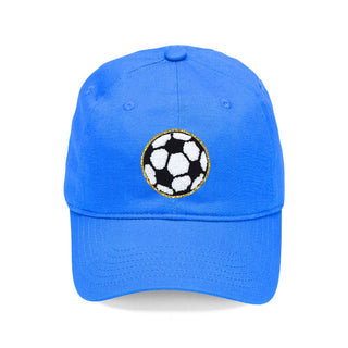 Soccer Glitter Patch Cap Sparkle Soccer Baseball Hat for Women #L190-PSOCC - Electric Blue - Baseball Cap - Women’s