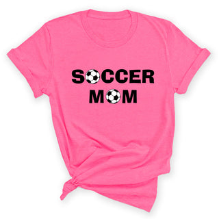 Soccer Mom Shirt Game Day Sports Graphic Tee for Women #HPTS43-SMOM - Small / Pink - Screen Printed T-Shirt - Women’s