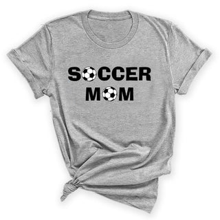 Soccer Mom Shirt Game Day Sports Graphic Tee for Women #HPTS43-SMOM - Small / Heather Gray - Screen Printed T-Shirt
