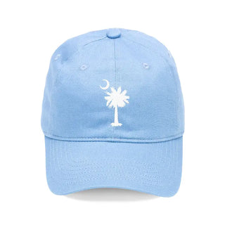 South Carolina Palmetto Moon Embroidered Tree Hat for Coastal American Pride #M190VL-PMOON - Light Blue - Baseball Cap