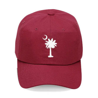 South Carolina Palmetto Moon Embroidered Tree Hat for Coastal American Pride #M190VL-PMOON - Garnet - Baseball Cap