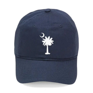 South Carolina Palmetto Moon Embroidered Tree Hat for Coastal American Pride #M190VL-PMOON - Navy - Baseball Cap