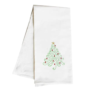 Squiggly Christmas Tree Hand Tea Towel #HPHT-CTREE - Hand Towel
