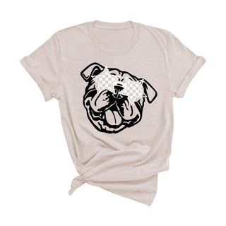 Star Bulldog T Shirt Mascot Game Day School Spirit Graphic Tee #HPTS-STRBULL - T-Shirt (Graphic) - Women’s