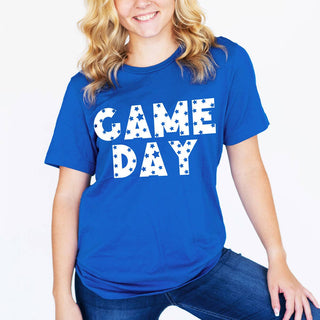 Star Game Day T Shirt Football Fan Tailgate Graphic Tee #HPTS-STRGD - Screen Printed T-Shirt - Women’s