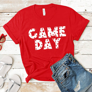 Star Game Day T Shirt Football Fan Tailgate Graphic Tee #HPTS-STRGD - Screen Printed T-Shirt - Women’s