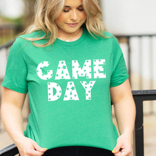 Star Game Day T Shirt Football Fan Tailgate Graphic Tee #HPTS-STRGD - Screen Printed T-Shirt - Women’s