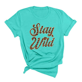 Stay Wild T Shirt Nature Adventure Graphic Outdoor Lifestyle Tee #HPTS-BLKSM-WILD - Screen Printed T-Shirt - Women’s