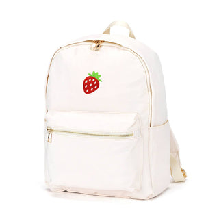 Strawberry Backpack Cute School Travel Water Resistant Book Bag #M364VL-STRAW - Creme - Backpack - Kids