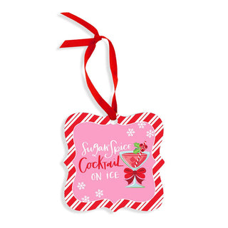 Sugar & Spice Cocktail Christmas Ornament Holiday Bar Decor - 3 pc Set #SO-FR3-SPICE23 - Ornament