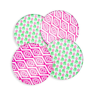Sweet Paradise Cork Back Coaster 4 Pce Set Tropical Coastal Home Decor Gift #ACS-SWEETP - Coasters