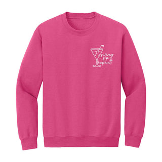 Swing Sip Repeat Golf Embroidered Sweatshirt #MSW-ASHSM-SWING - Hot Pink / Small - Sweatshirt - Women’s