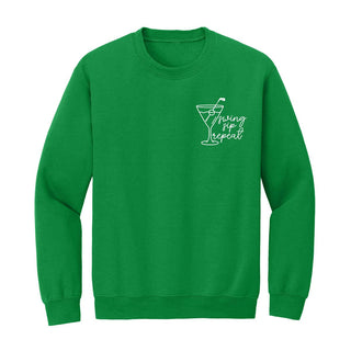 Swing Sip Repeat Golf Embroidered Sweatshirt #MSW-ASHSM-SWING - Kelly Green / Small - Sweatshirt - Women’s