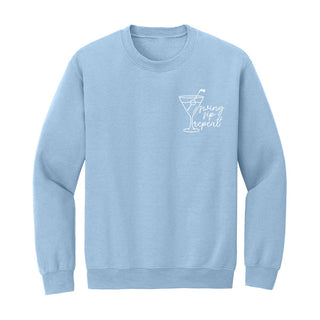 Swing Sip Repeat Golf Embroidered Sweatshirt #MSW-ASHSM-SWING - Light Blue / Small - Sweatshirt - Women’s