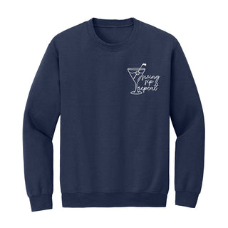 Swing Sip Repeat Golf Embroidered Sweatshirt #MSW-ASHSM-SWING - Navy / Small - Sweatshirt - Women’s