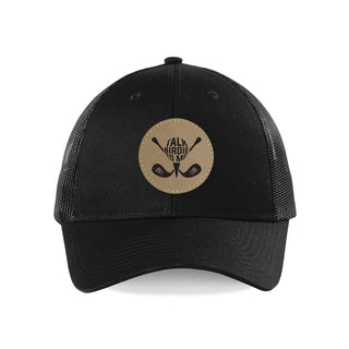 Talk Birdie to Me Golf Snapback Hat Funny Golf Cap for Men Women #L112-P301-BIRD - Black - Trucker Hat - Men’s
