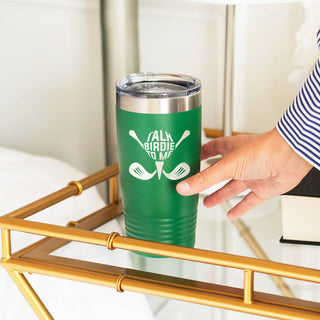 Talk Birdie To Me Tumbler 20oz Golf Cup Golfer Gift for Women #TWB20-BIRD-GRN - Insulated Mug/Tumbler