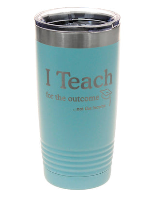Teacher Tumbler Teal 20oz Insulated Cup Teacher Appreciation Gift #TWB20TEAL-ITEACH - Insulated Mug/Tumbler