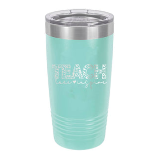 Teacher Tumbler Teal 20oz Insulated Cup Teach Love Inspire Gift #TWB20-TLI-TEAL - Insulated Mug/Tumbler