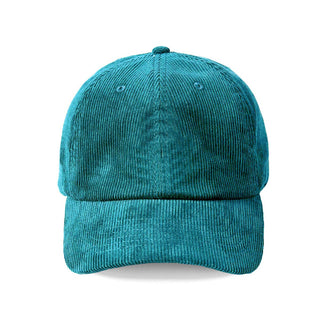Teal Corduroy Baseball Cap - Blank #M193VL-TEALCORD - Baseball Cap - Unisex