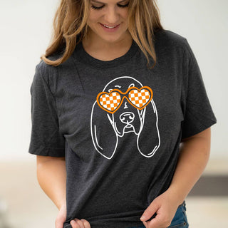 Tennessee Hound Graphic T Shirt Southern Gameday Tee for Women #CHKHOUND - Screen Printed T-Shirt - Women’s