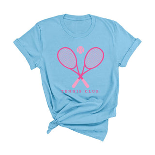 Tennis Club Graphic T Shirt Tennis Player Gift Tee for Women #HPTS-HMINTSM-TENNIS23 - Screen Printed T-Shirt - Women’s