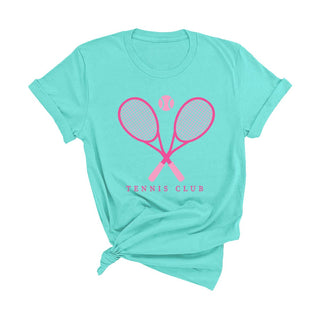 Tennis Club Graphic T Shirt Tennis Player Gift Tee for Women #HPTS-HMINTSM-TENNIS23 - Screen Printed T-Shirt - Women’s