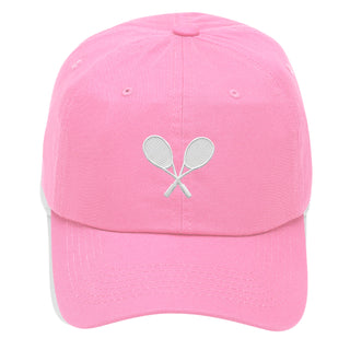Tennis Racket Embroidered Hat Court Sports Baseball Cap Unisex #M190-TENNIS - Light Pink - Baseball Cap - Women’s