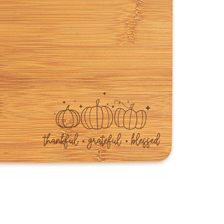 Thankful Grateful Blessed Cutting Board Thanksgiving Hostess Gift #LCB896-TGB24 - Cutting Board