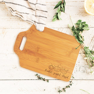 Thankful Grateful Blessed Cutting Board Thanksgiving Hostess Gift #LCB896-TGB24 - Cutting Board